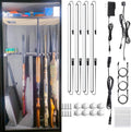 Martronic Door Activated Safe Light Kit, Multiple Packs 12 Inch 5000K Black Led Safe Lighting Kit with Power Adapter, Self-Adhesive - Ideal for Safes, Closets, and Pantries
